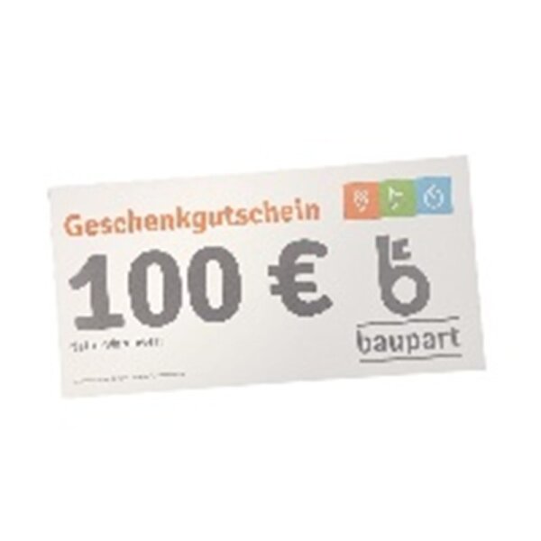 Baupart Geschenkgutschein 100&euro;